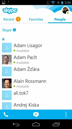 Skype - free IM & video calls  列表