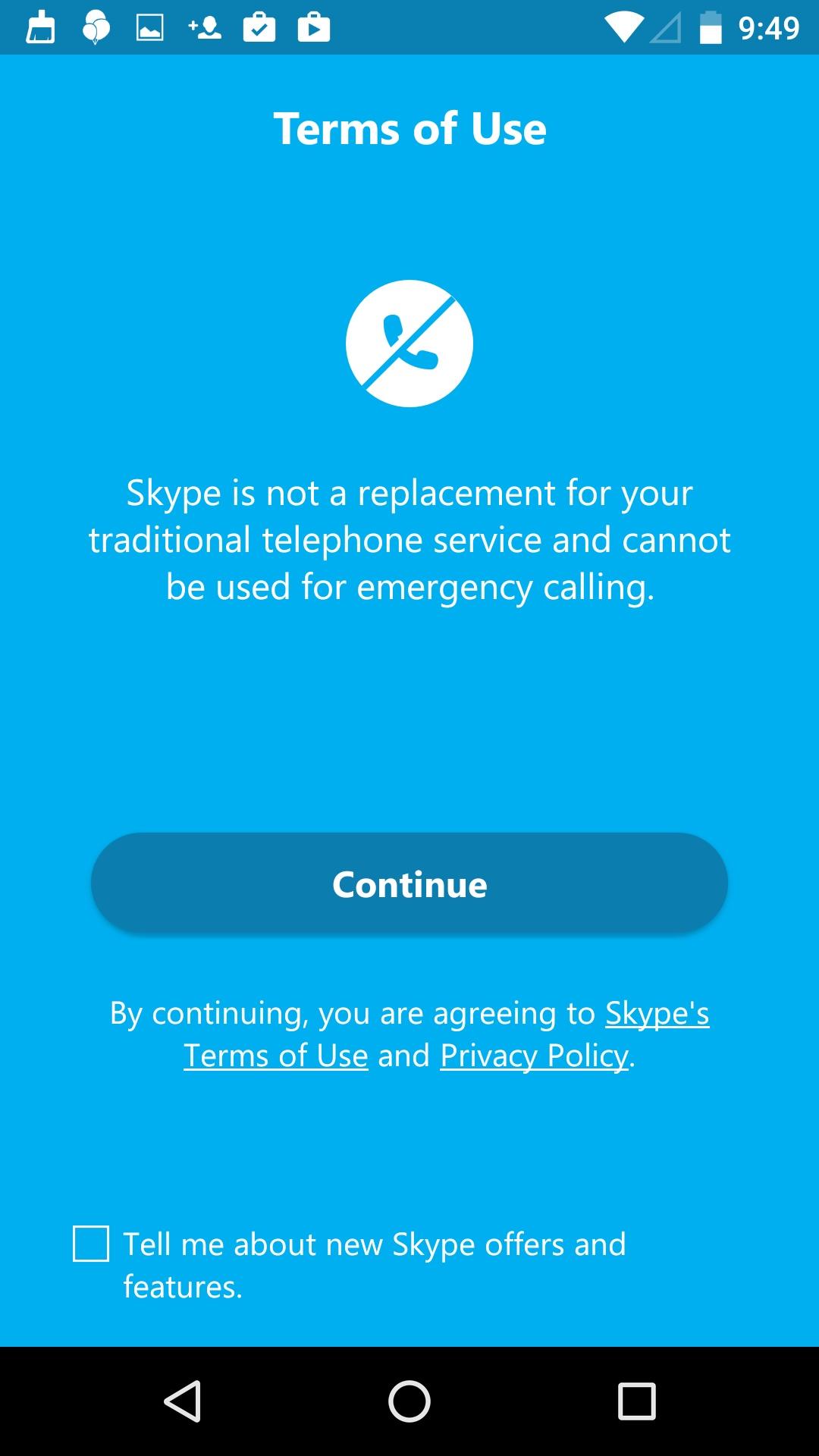 Skype - free IM & video calls  请求许可