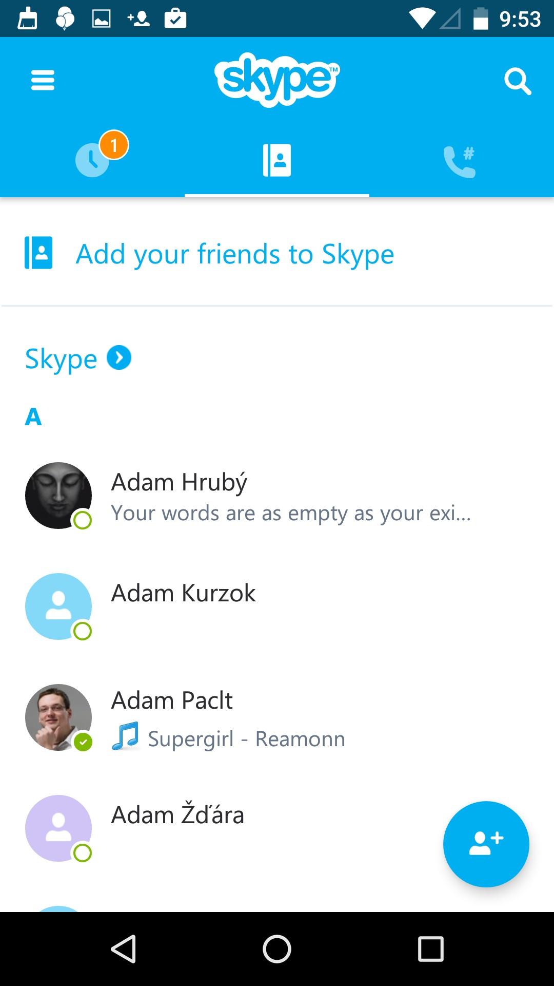 Skype - free IM & video calls  好友