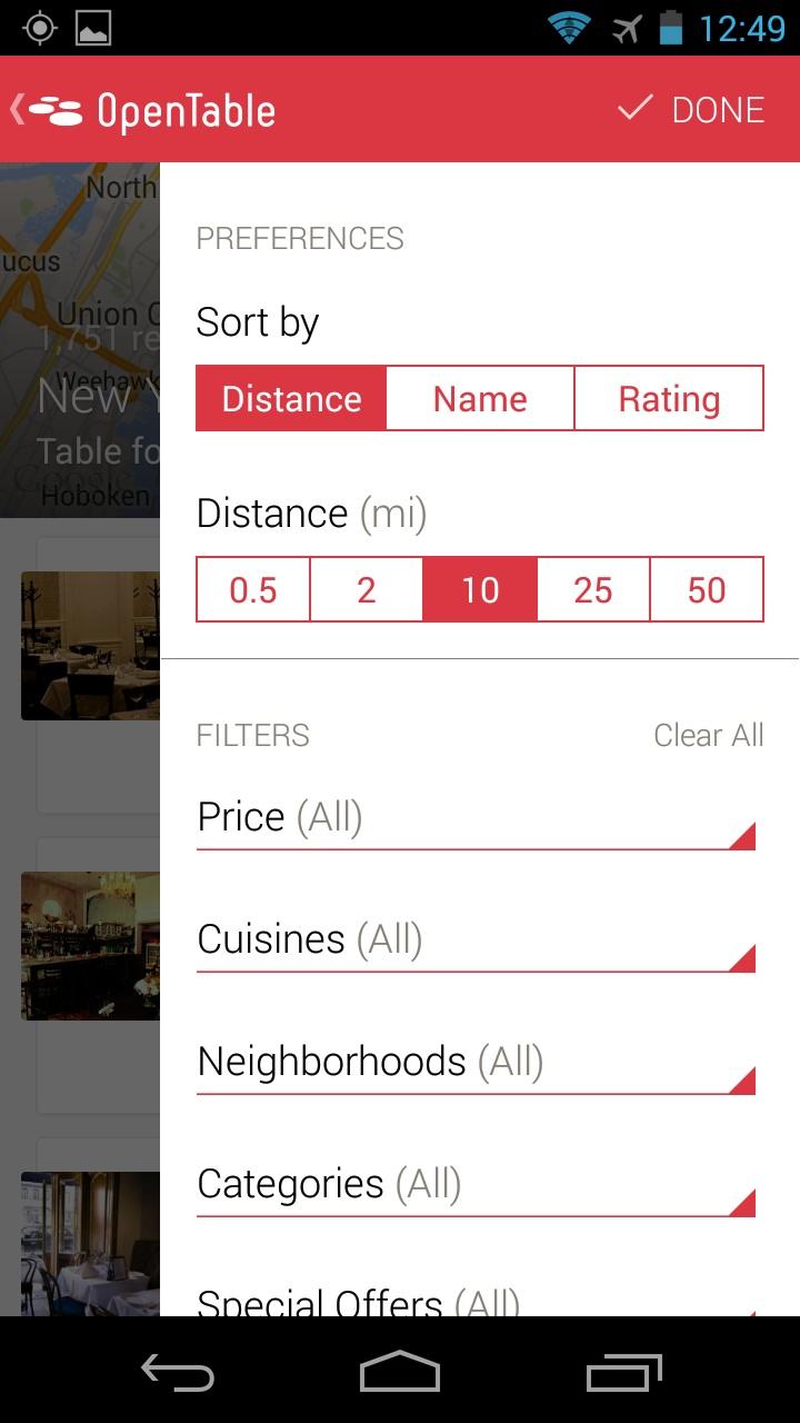 OpenTable - Free Reservations  侧边栏