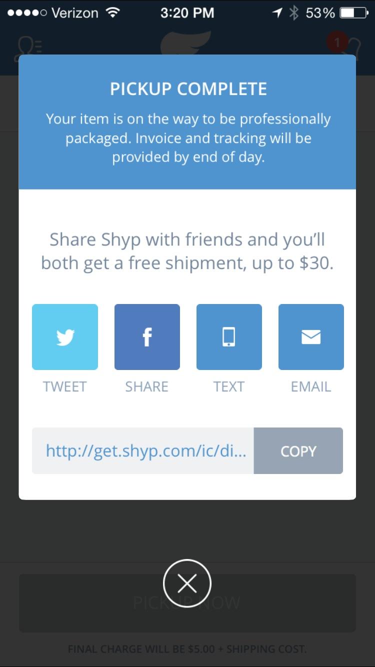Shyp - Shipping on Demand: Pickup, Packaging and Delivery Tracking  分享