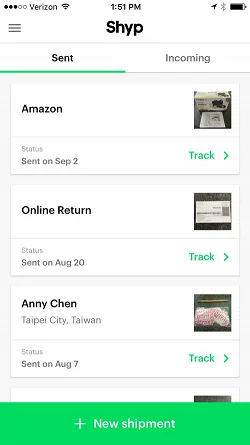 Shyp - Shipping on Demand: Pickup, Packaging and Delivery Tracking  时间轴