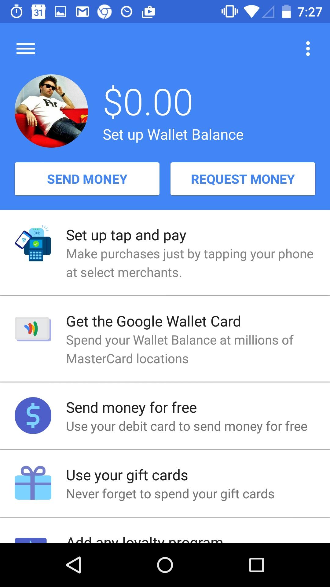 Google Wallet  个人资料