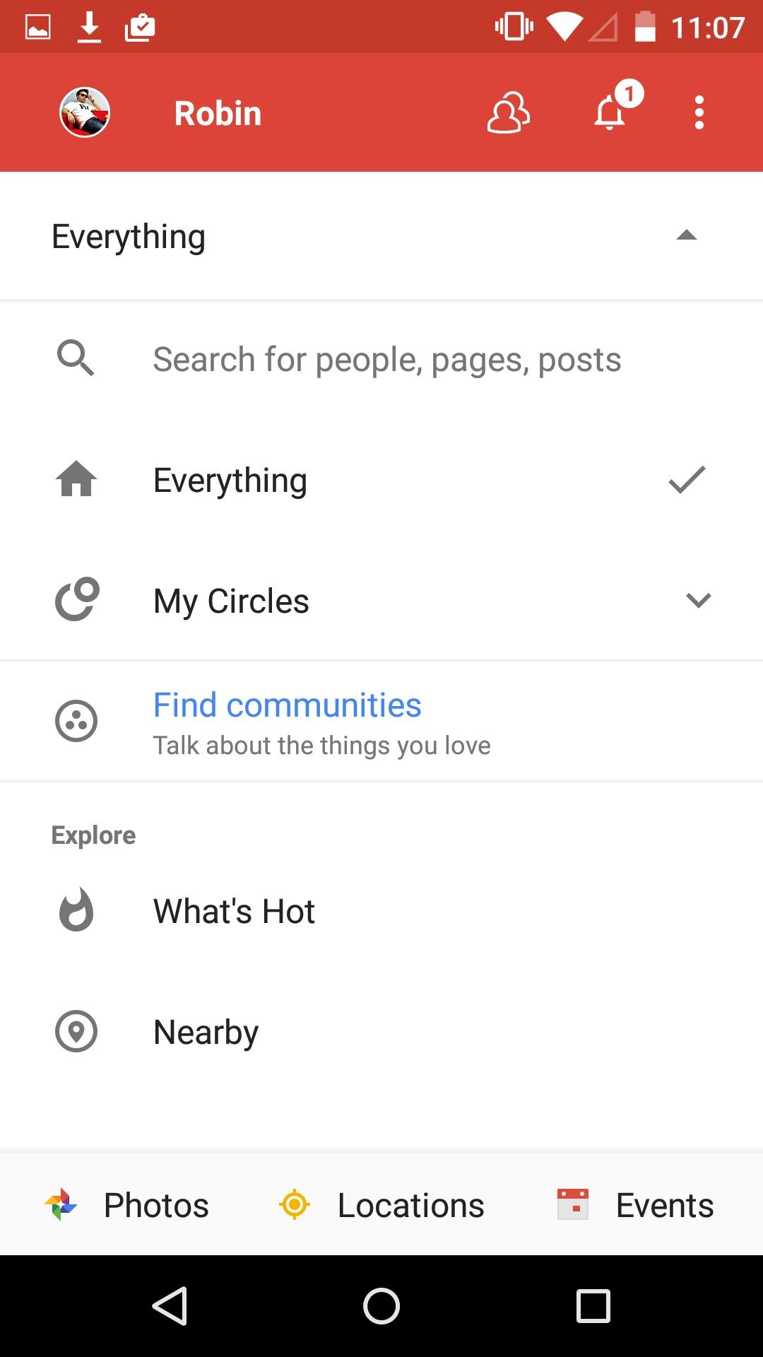 Google+  探索