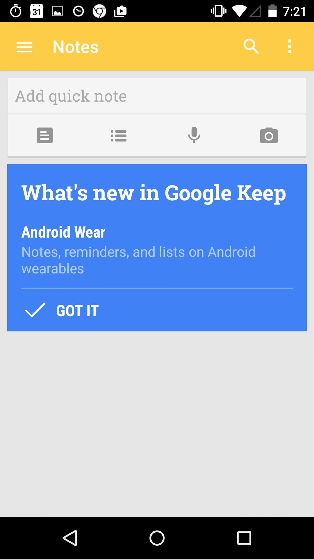 Google Keep - notes and lists  浮层