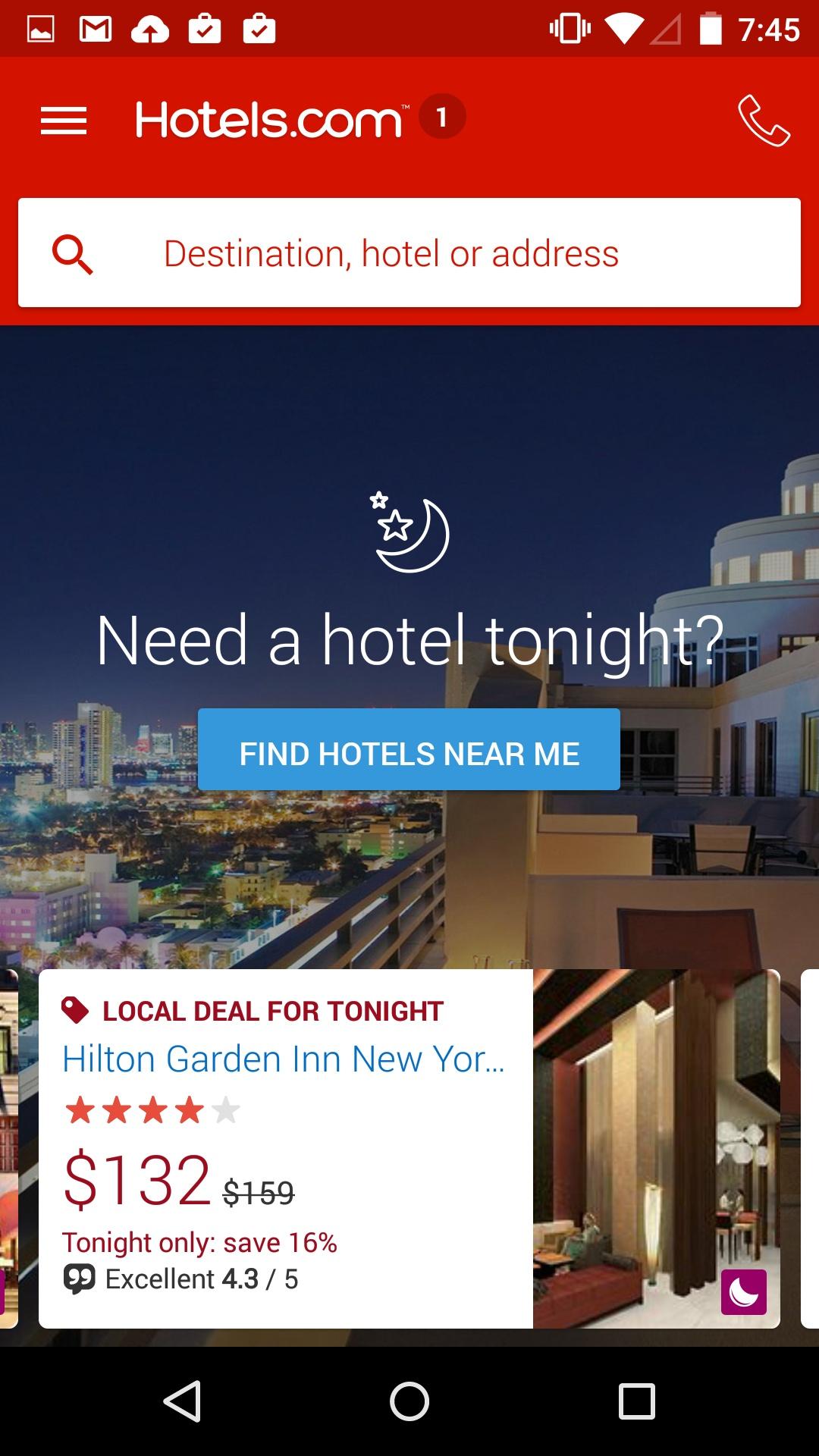 Hotels.com – Hotel Reservation  首页