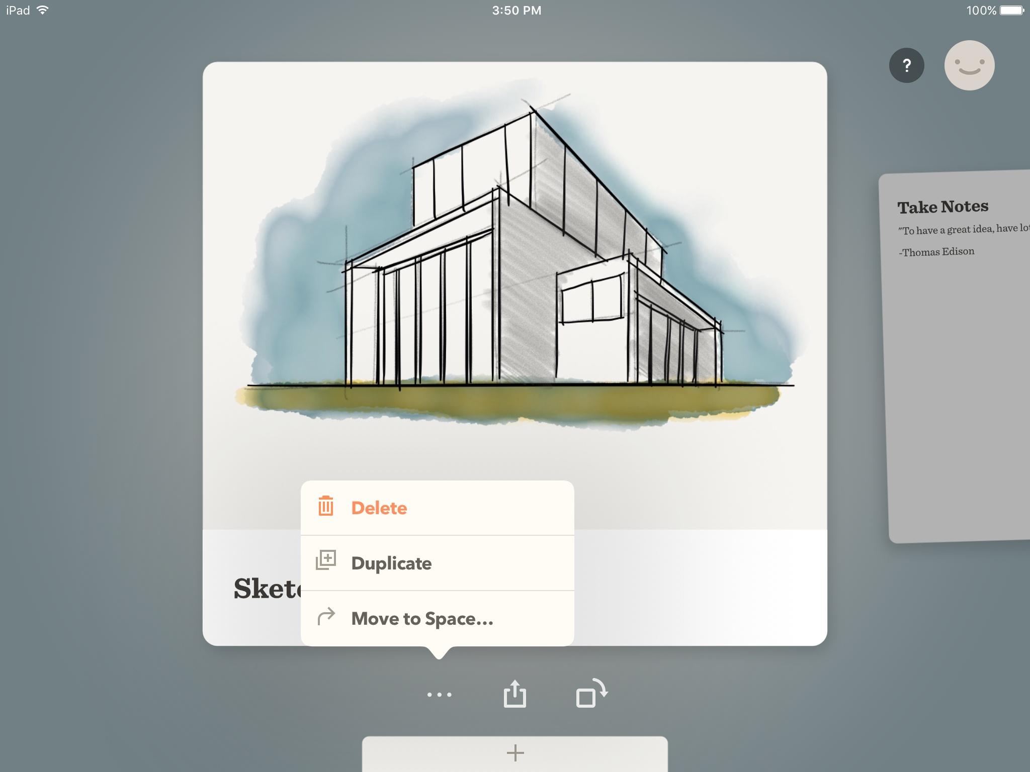 Paper - Notes, Photo Annotation, and Sketches by FiftyThree  浮层