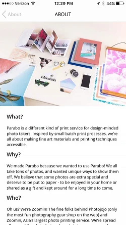 Parabo Press: Photo Prints, Books, Cards & Display  关于