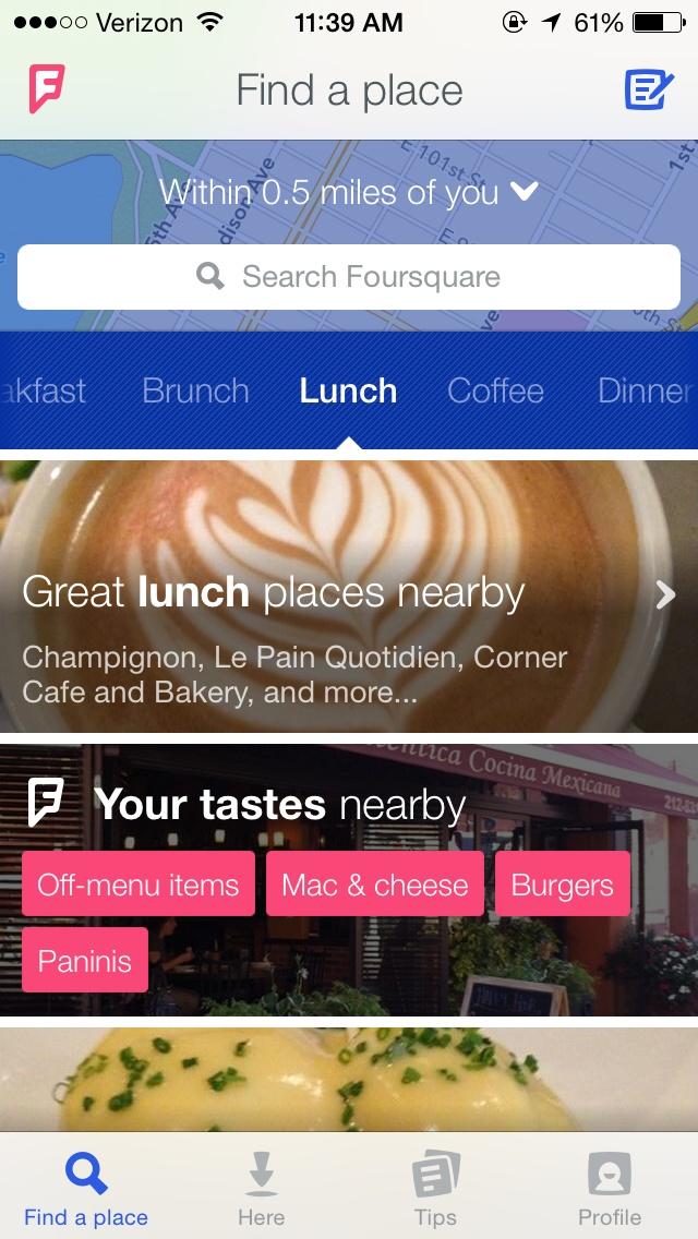 Foursquare - Find Restaurants, Bars & Deals  探索