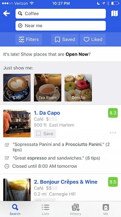 Foursquare - Find Restaurants, Bars & Deals  搜索