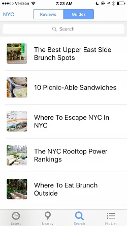 The Infatuation: Restaurant Reviews for New York, Los Angeles, San Francisco & Chicago  应用设置列表
