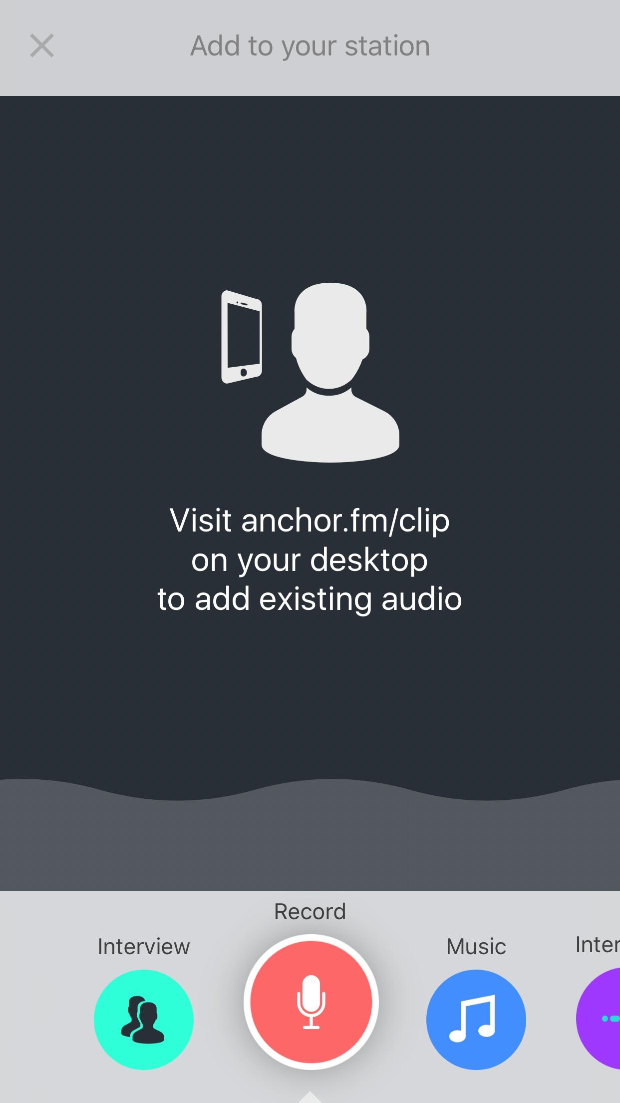 Anchor — Radio, Reinvented  空状态