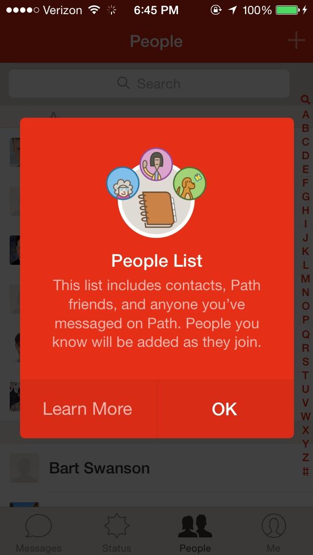 Path Talk - The New Messenger  浮层