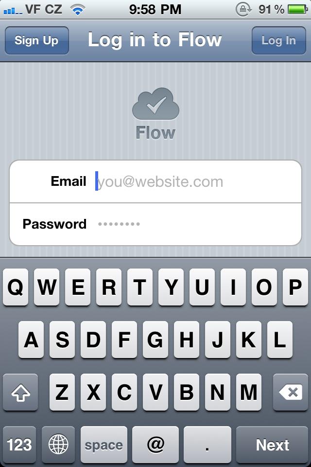 Flow for iOS  登录