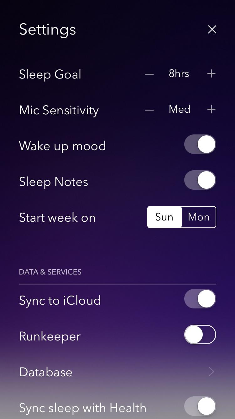 Pillow: Smart Sleep Cycle Alarm Clock with Powernaps & Audio Recordings  设置