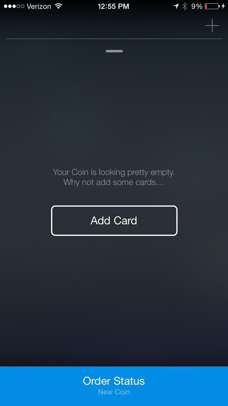 Coin - All Your Cards One App  空状态