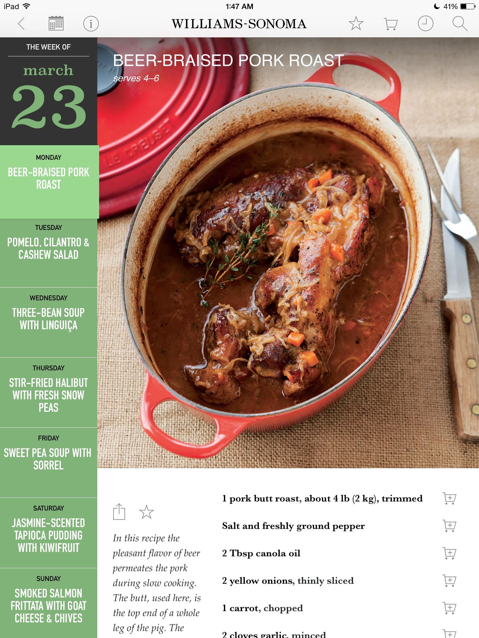 Recipe of the Day from Williams-Sonoma  