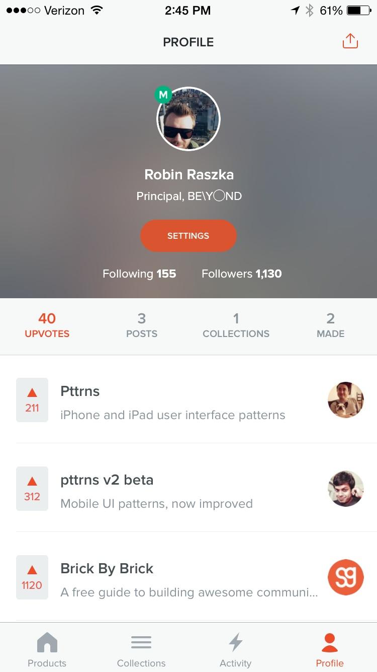Product Hunt - the best new products every day  个人账号