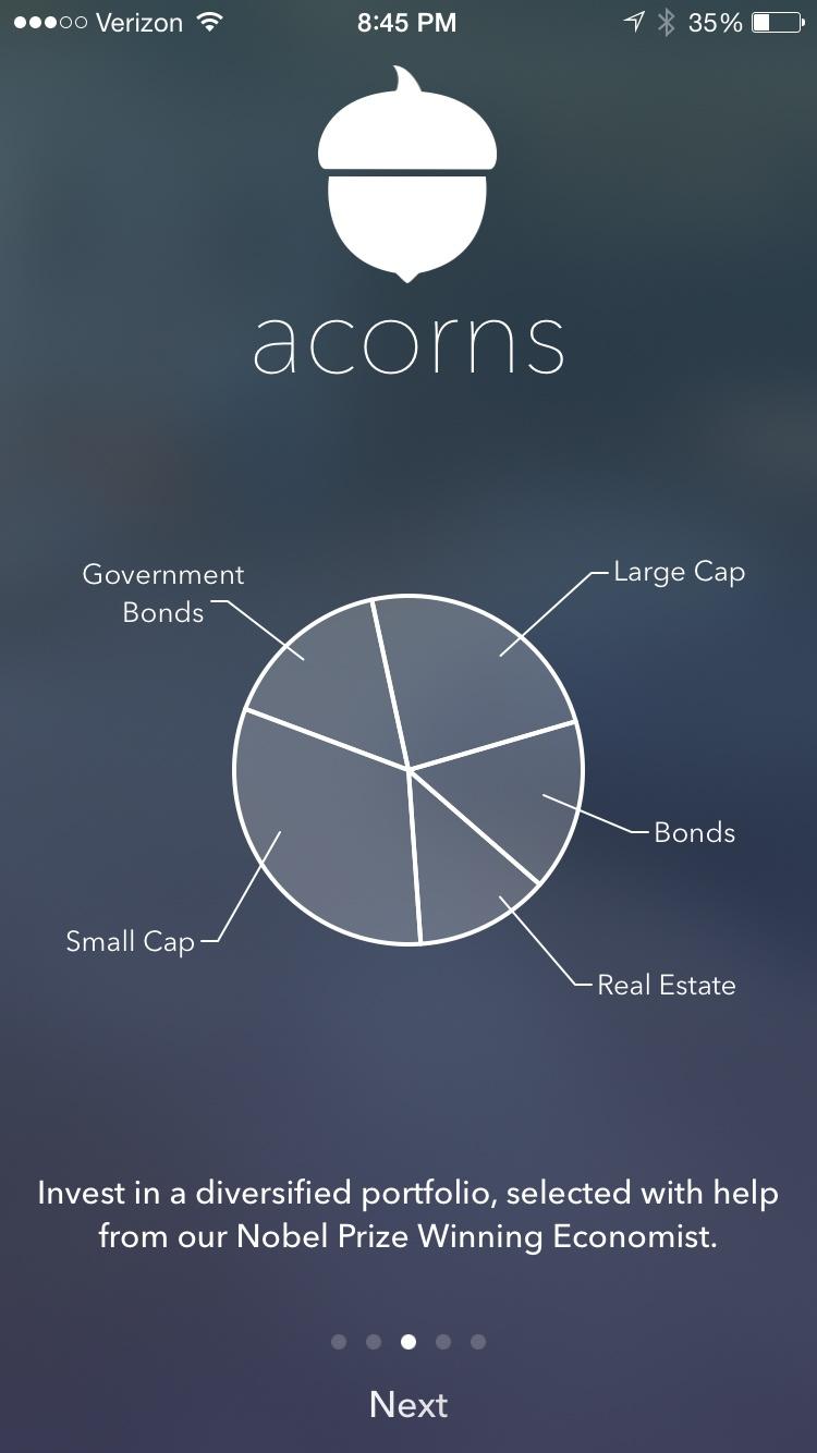 Acorns - Invest Spare Change into Stocks  特性介绍
