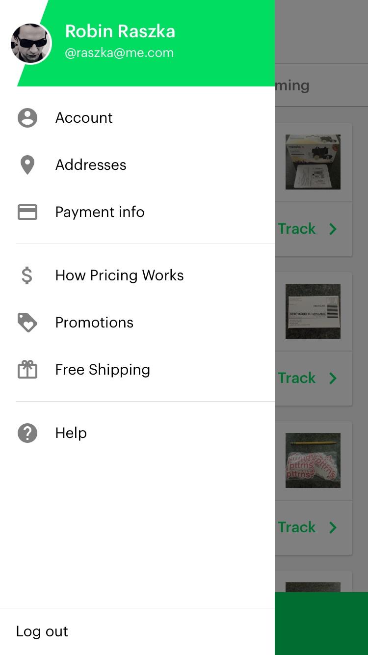 Shyp - Shipping on Demand: Pickup Packaging and Delivery Tracking  侧边栏侧边栏