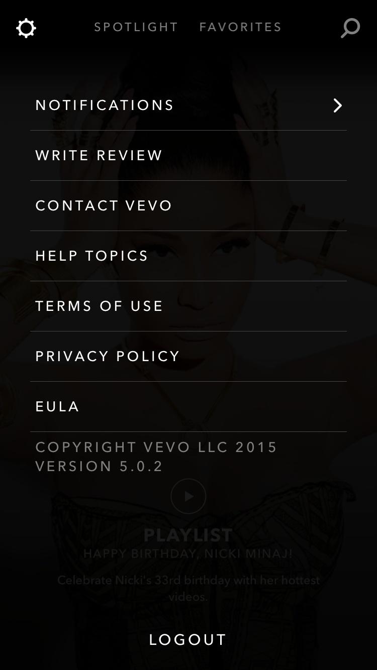 Vevo - Watch Music Videos  设置