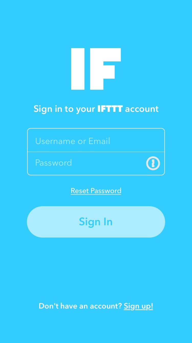 IF by IFTTT  登录