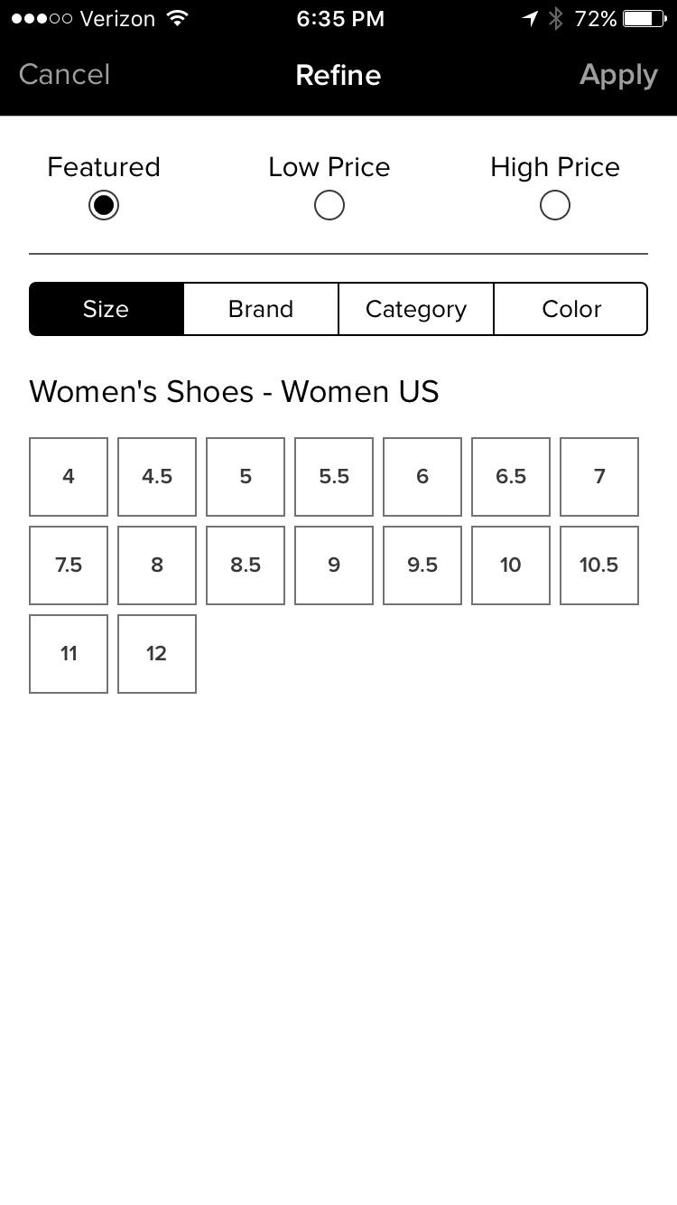Gilt - Shop Designer Sales  筛选和排序
