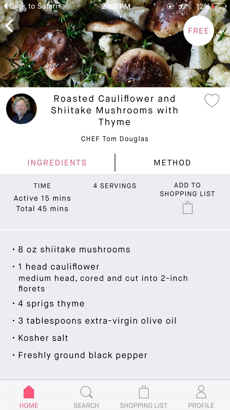 Recipes and shopping list by Feast Kitchen  