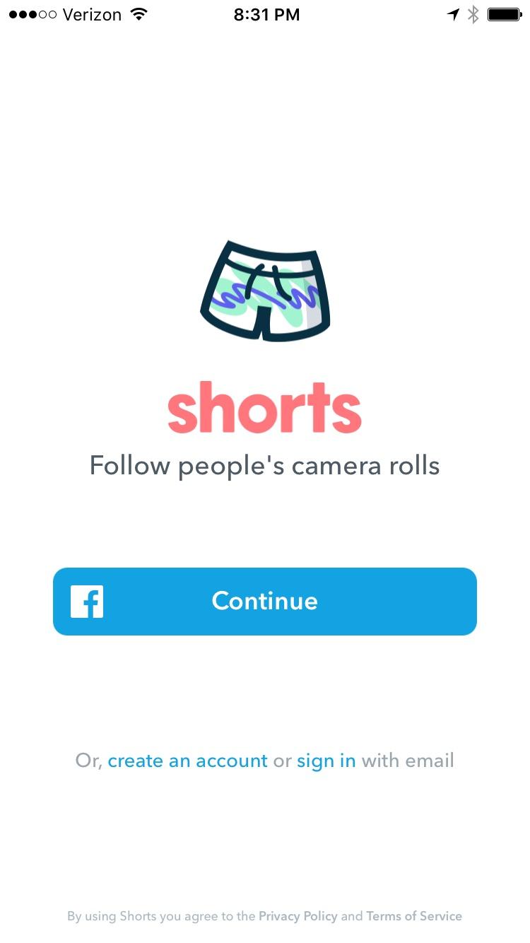 Shorts - Follow people's camera rolls  登录