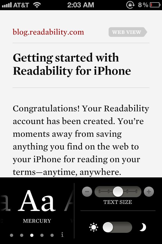 Readability™  浮层