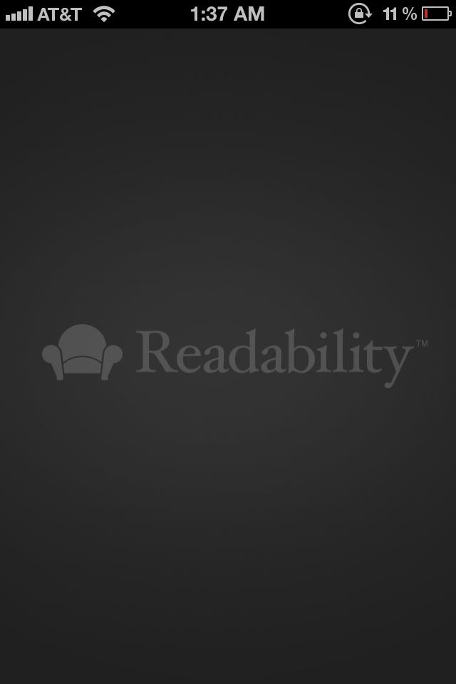 Readability™  启动页