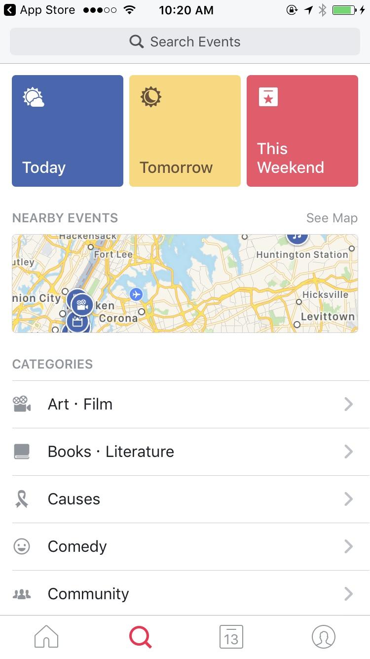 Events from Facebook - Find things to do near you  搜索