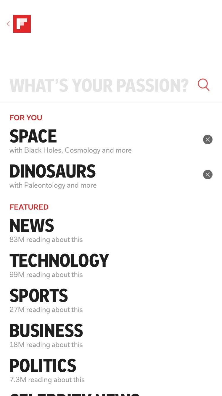 Flipboard: Your Social News Magazine  搜索
