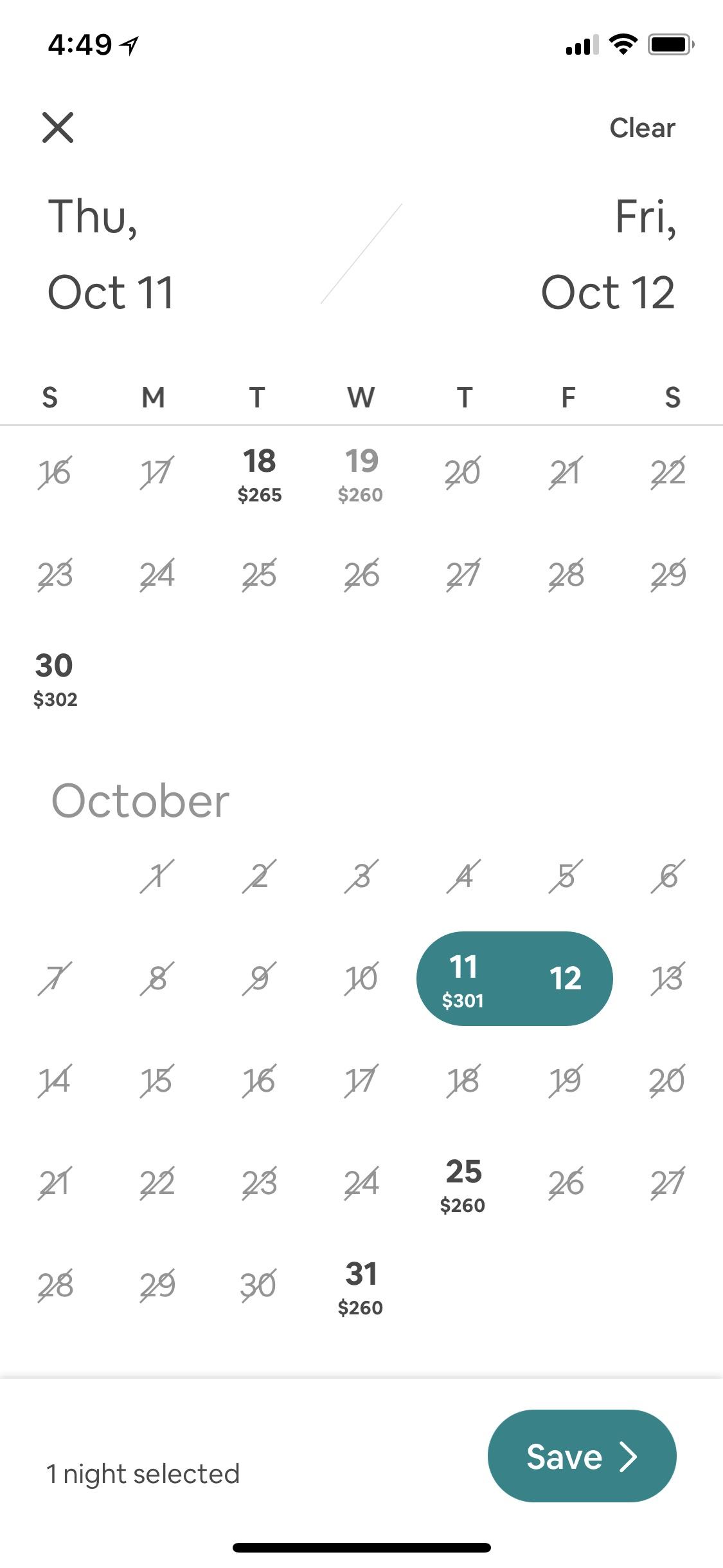 Airbnb  日历日期和时间