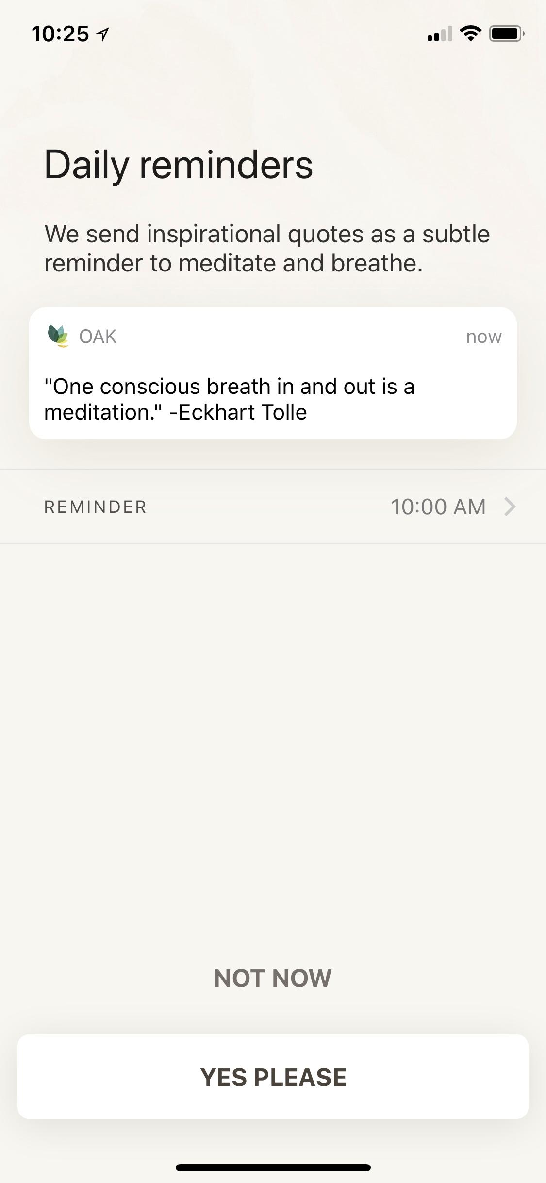 Oak - Meditation & Breathing  通知Snackbar广告条