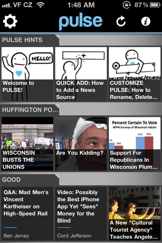 Pulse: Your News Blog Magazine RSS and Social Reader  首页