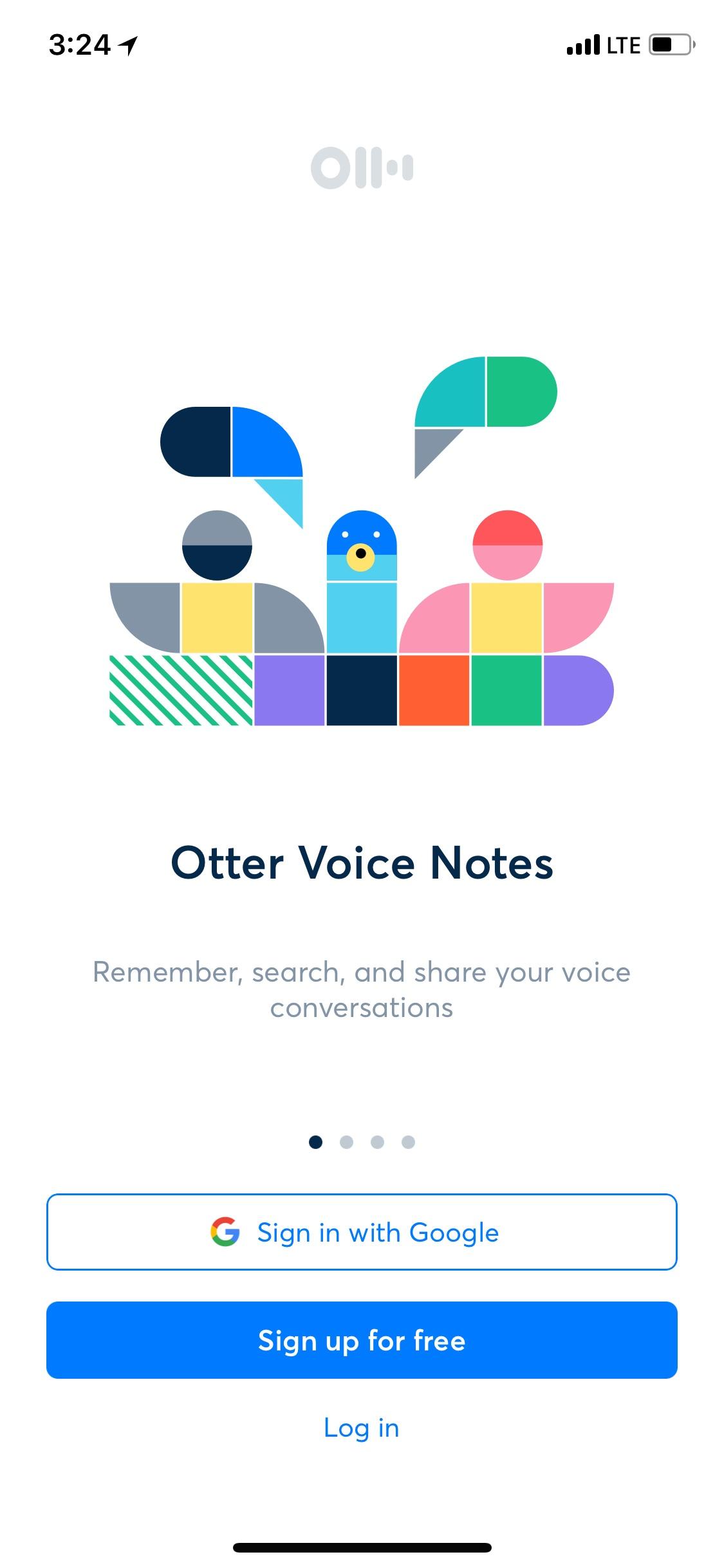 Otter Voice Notes  启动页