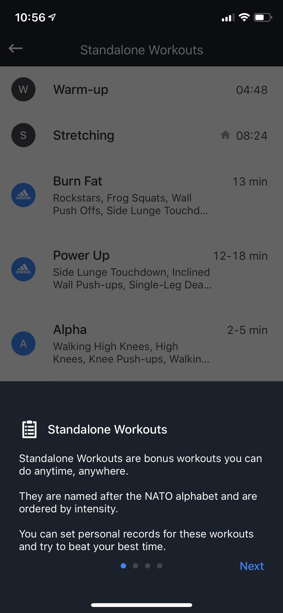 Runtastic Results Ab Workout  特性介绍提示