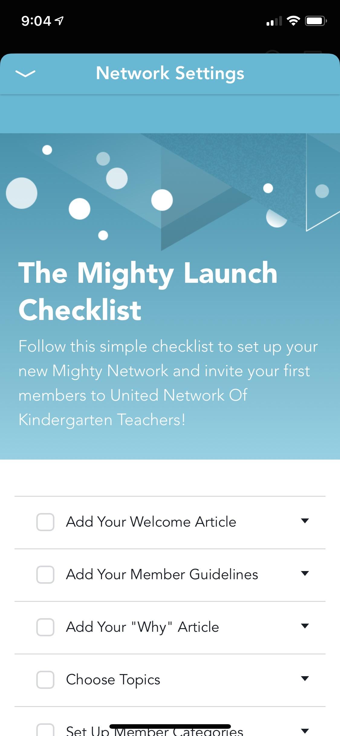 Mighty Networks  空状态列表
