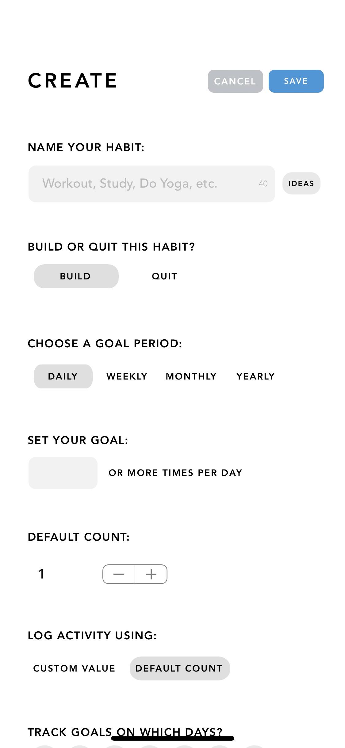 Done: A Simple Habit Tracker  新建编辑
