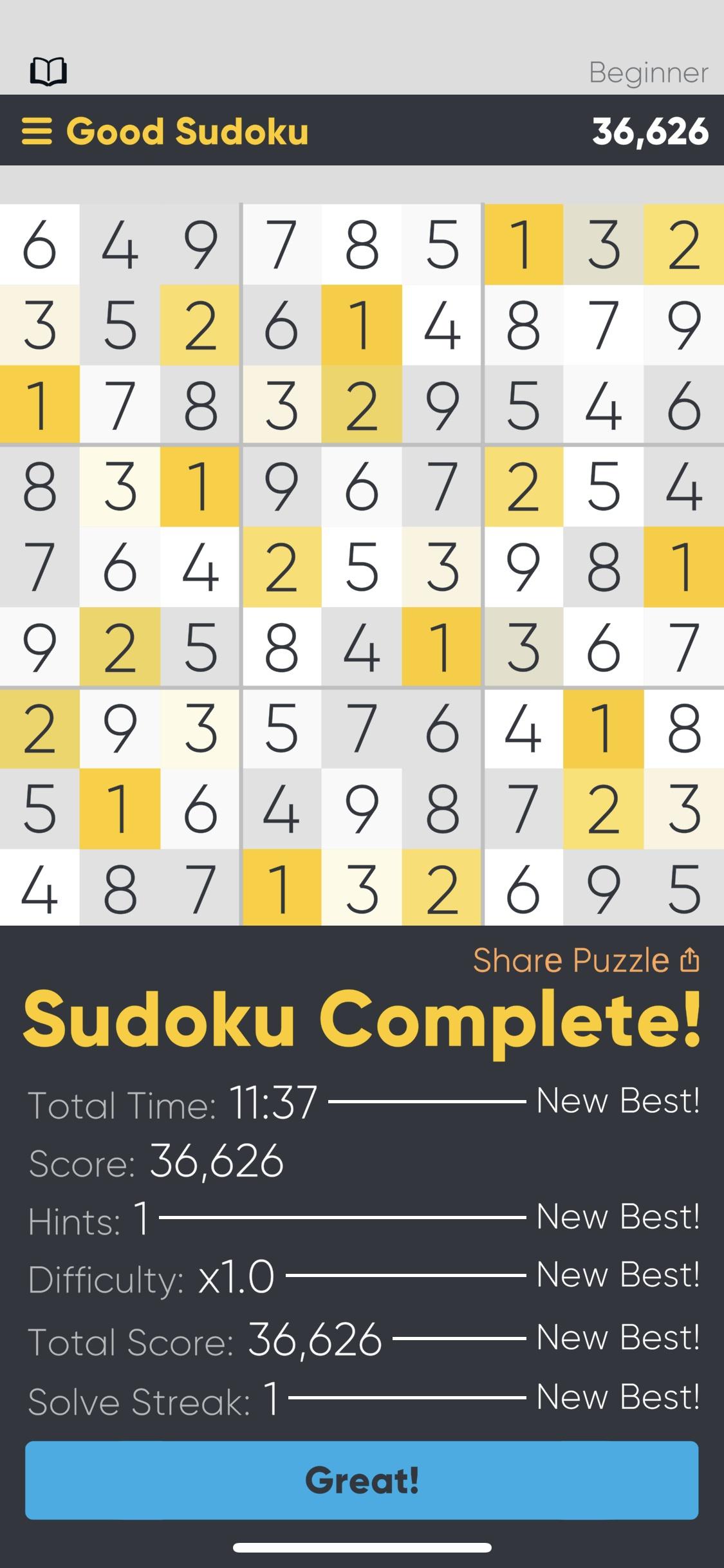 Good Sudoku by Zach Gage  