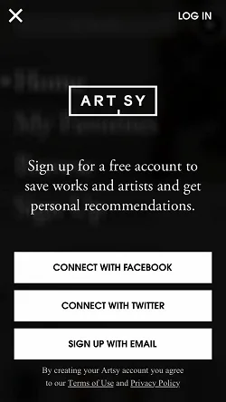 Artsy - The art world in your pocket  注册