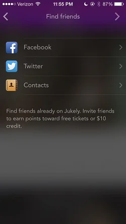 Jukely – Concerts with Friends  邀请和添加好友
