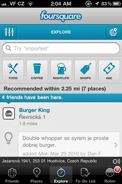 Foursquare - Find Restaurants Bars & Deals  搜索