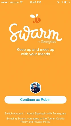Swarm by Foursquare  登录