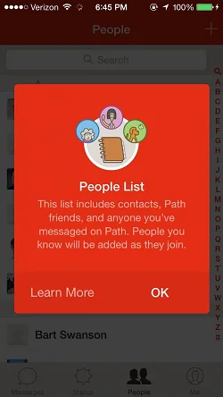Path Talk - The New Messenger  浮层