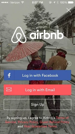 Airbnb  注册