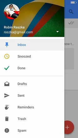Inbox by Gmail  侧边栏侧边栏