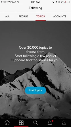 Flipboard: Your Social News Magazine  空状态