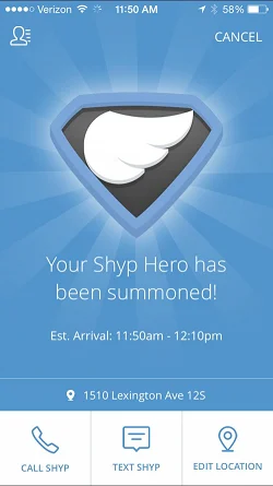 Shyp - Shipping on Demand: Pickup Packaging and Delivery Tracking  浮层